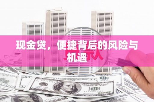 青羊现金贷，便捷背后的风险与机遇