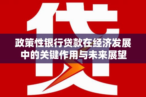 青羊政策性银行贷款在经济发展中的关键作用与未来展望