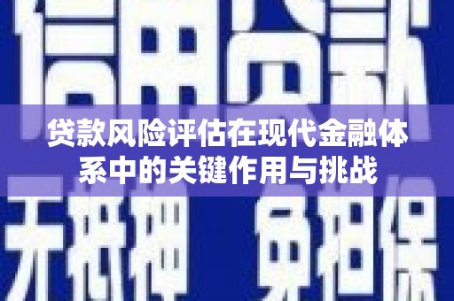 青羊贷款风险评估在现代金融体系中的关键作用与挑战