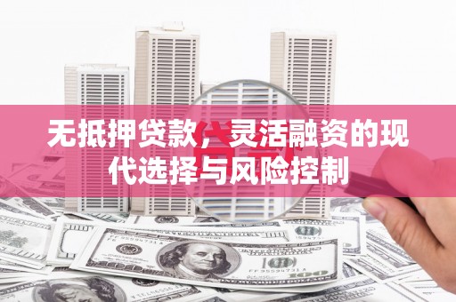 青羊无抵押贷款，灵活融资的现代选择与风险控制