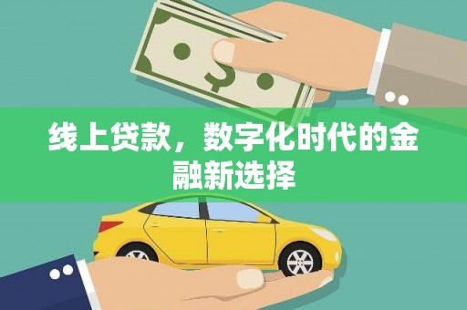 青羊线上贷款，数字化时代的金融新选择
