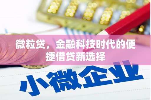 青羊微粒贷，金融科技时代的便捷借贷新选择