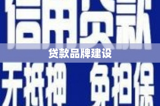 青羊贷款品牌建设